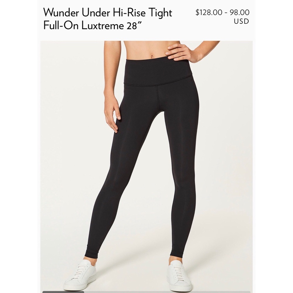 lululemon luxtreme leggings size 8